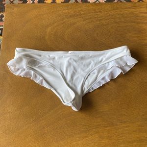 White Flouncy Ruffle Bikini Bottom *MOVING SALE*